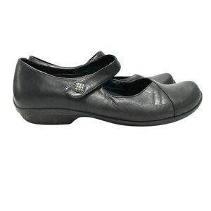 DANSKO Womens 8.5-9/39 Black Leather Mary Jane Ballet Flats Shoes